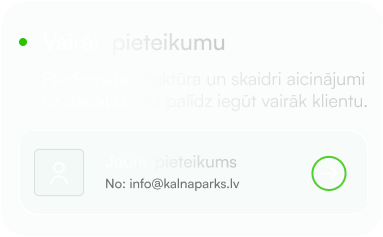 Vairāk pieteikumu — Pārdomāta struktūra un skaidri aicinājumi uz darbību, kas palīdz iegūt vairāk klientu.